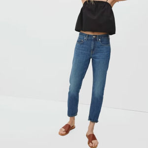 EVERLANE The Relaxed Straight Fit Jeans Organic Cotton Vintage Dark Blue {DD31}